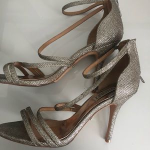 Metallic Badgley Mischka Evening Shoe 8 1/2